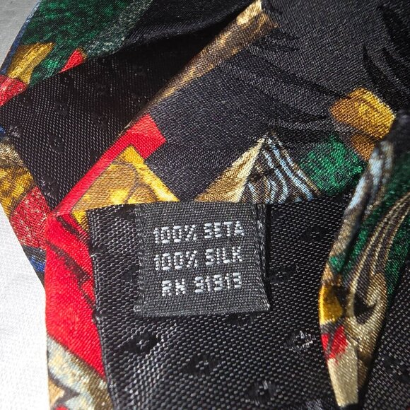 PICASSO COLLECTION BY FINE ARTS FASHIONS "MAN WITH A PIPE" MENS TIE SILK EUC - Picture 4 of 6